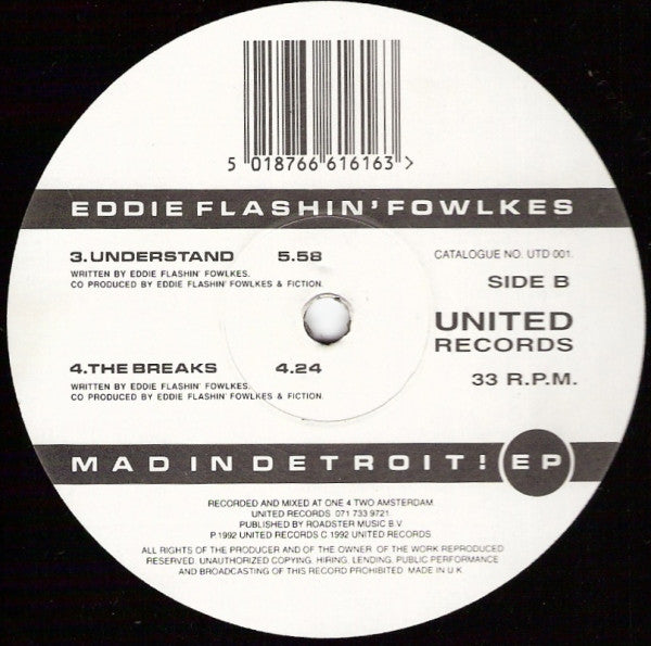 Eddie Fowlkes : Mad In Detroit! EP (12", EP)