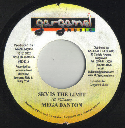 Mega Banton / Tek Set : Sky Is The Limit / Crazy Cream (7")