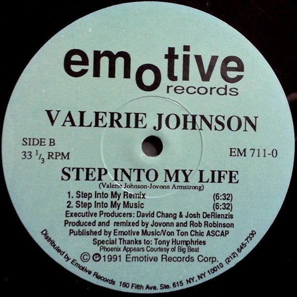 Valerie Johnson : Step Into My Life (12")