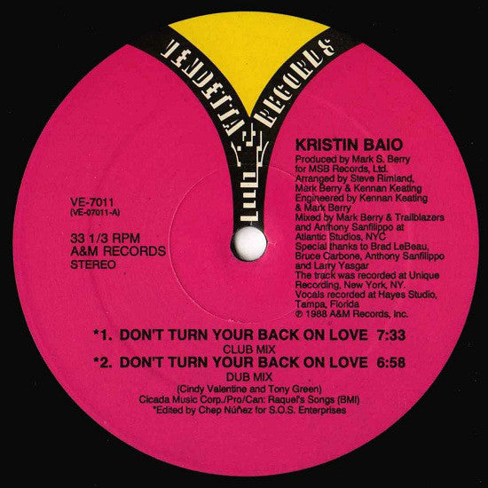 Kristin Baio : Don't Turn Your Back On Love (12")