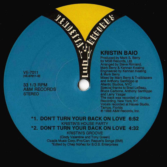 Kristin Baio : Don't Turn Your Back On Love (12")