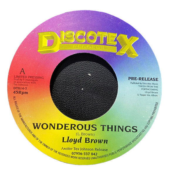 Lloyd Brown : Wonderous Things (7")