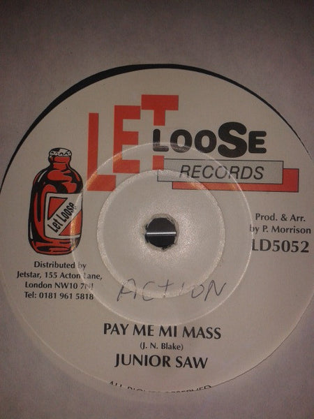 Junior Saw : Pay Me Mi Mass (7")