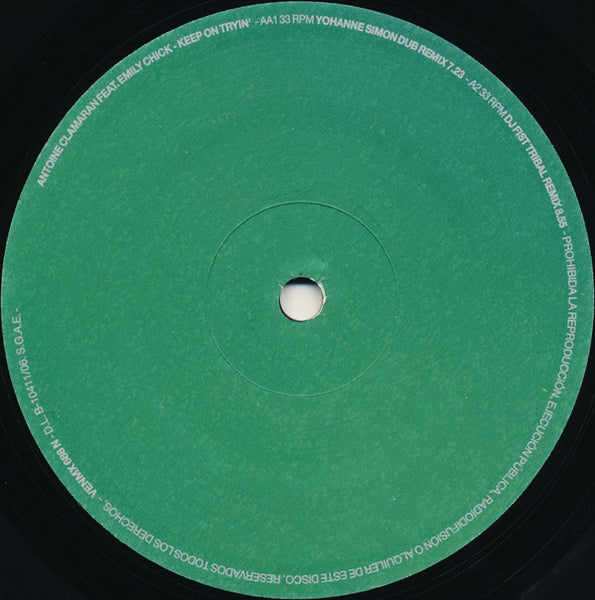 Antoine Clamaran Feat. Emily Chick : Keep On Tryin' (12")