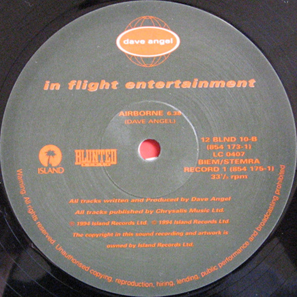 Dave Angel : In Flight Entertainment (2x12", EP)