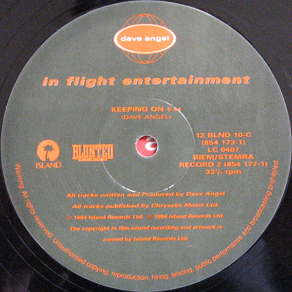 Dave Angel : In Flight Entertainment (2x12", EP)