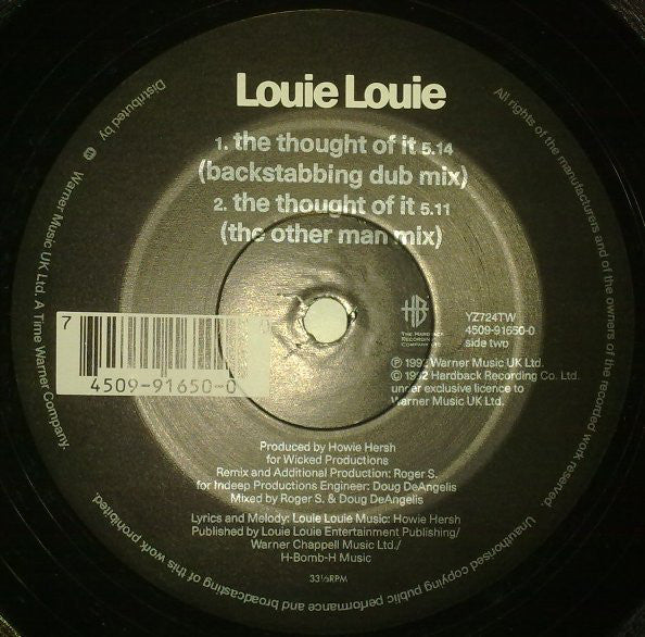 Louie Louie (2) : The Thought Of It (12", Ltd, Fre)