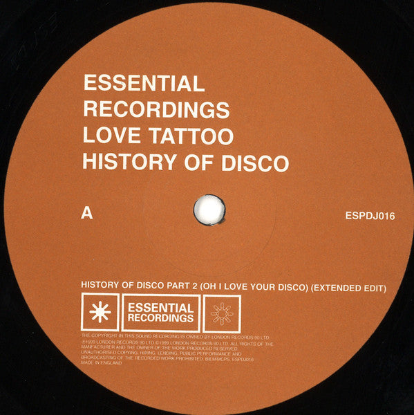 Love Tattoo* : History Of Disco (12")