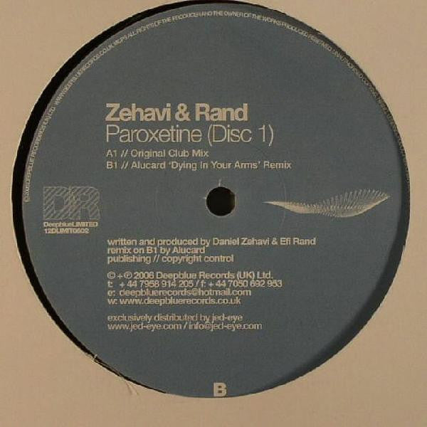 Zehavi & Rand : Paroxetine (12", Dis)