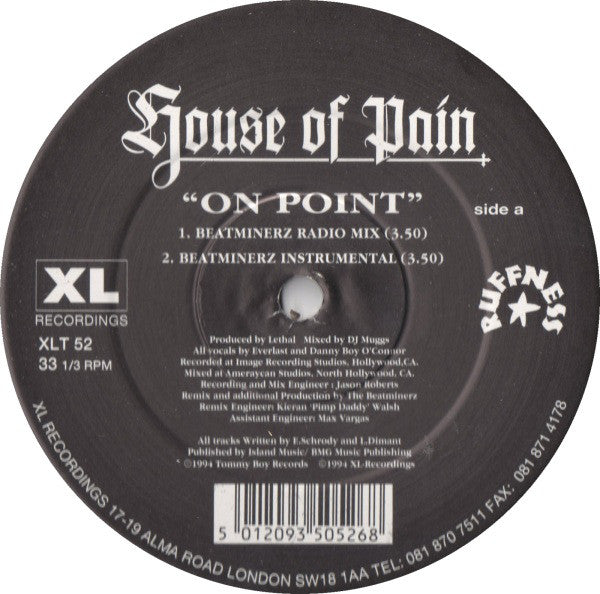 House Of Pain : On Point (12", Single)