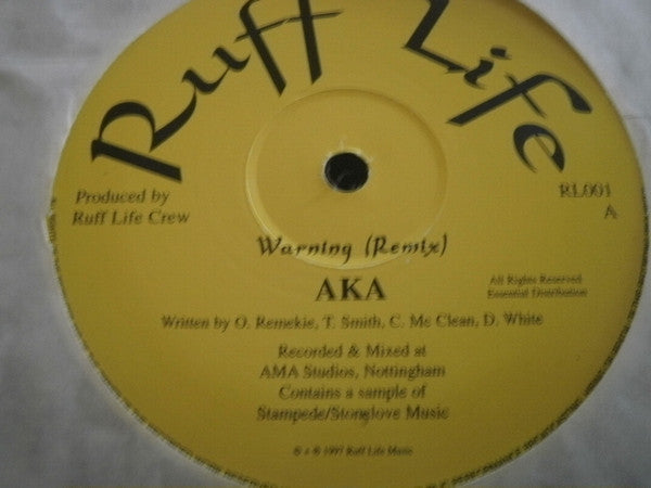 Aka (28) / General Dush : Warning / Pu-Dung-De-Gun (12")