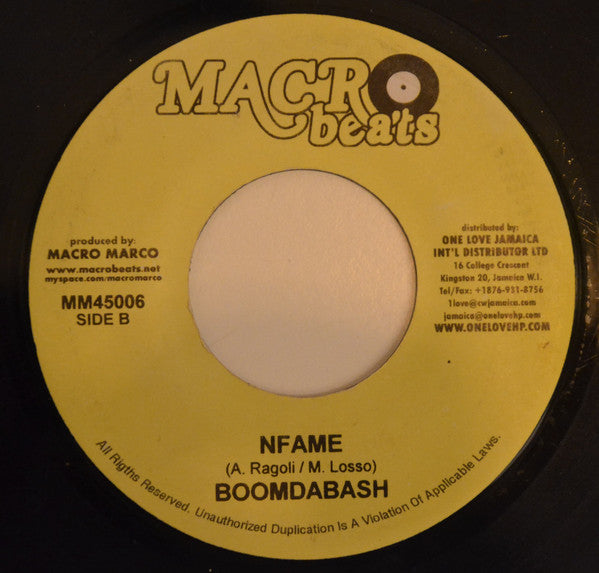 Brusco / Boomdabash : L'Italia / Nfame (7", Single)