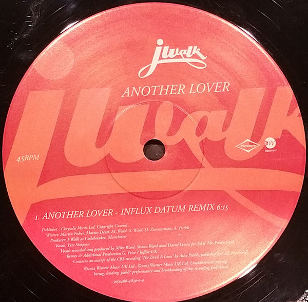J-Walk : Another Lover (Influx Datum Remix) (12", S/Sided)