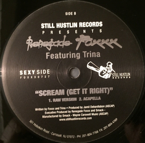 Renegade Foxxx Featuring Trina : Scream (Get It Right) (12")