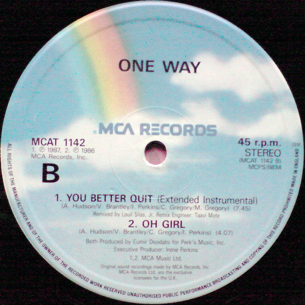One Way : You Better Quit (12")