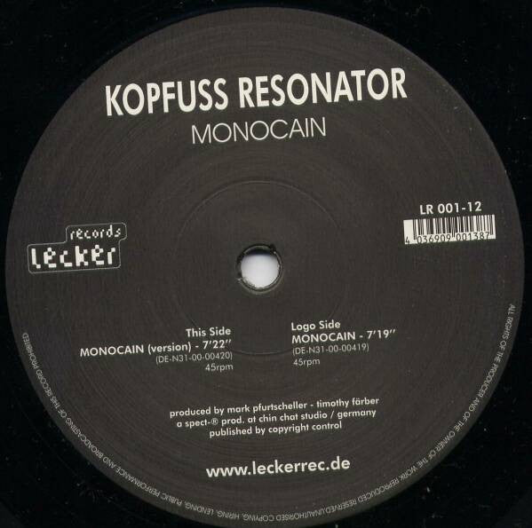 Kopfuss Resonator : Monocain (12")