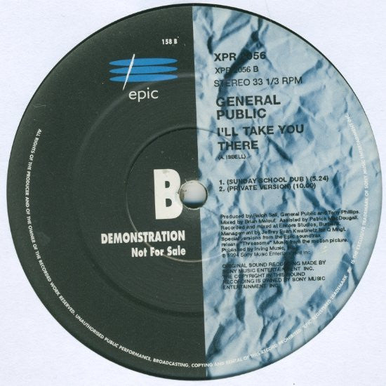 General Public : I'll Take You There (12", Promo)