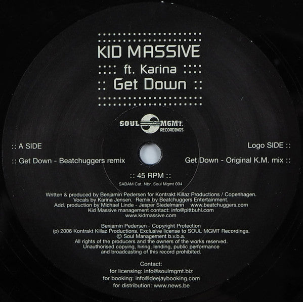 Kid Massive : Get Down (12")