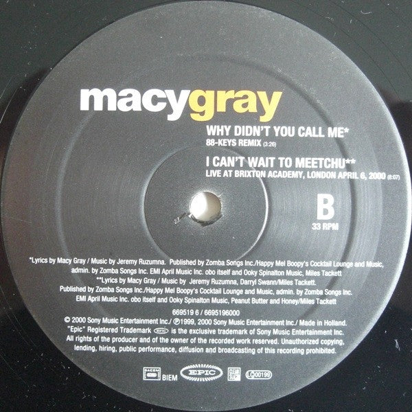Macy Gray : Why Didn't You Call Me (12")