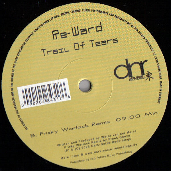 Re-Ward : Trail Of Tears (12")