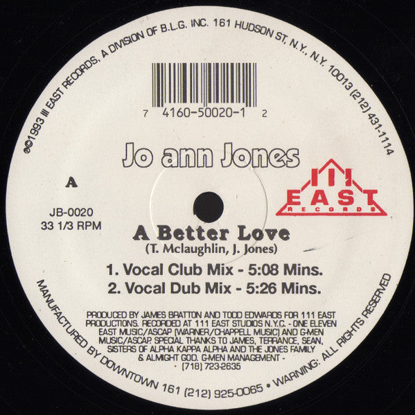 Jo Ann Jones : A Better Love (12")