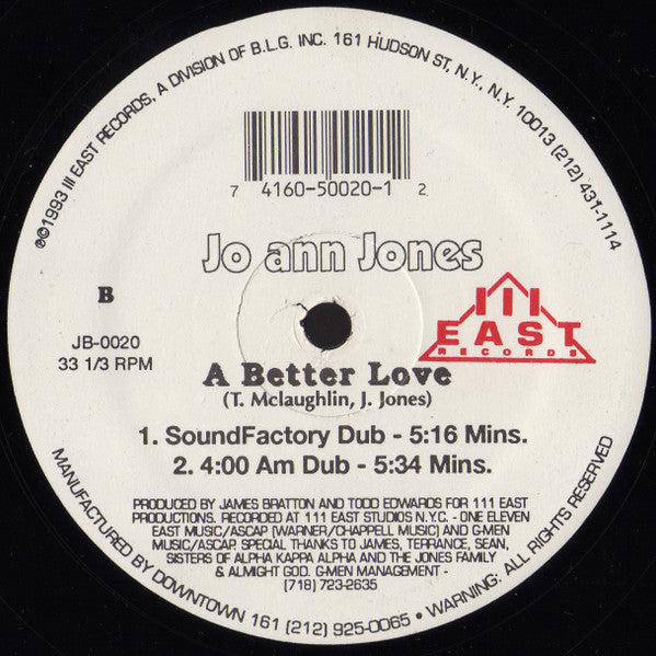 Jo Ann Jones : A Better Love (12")