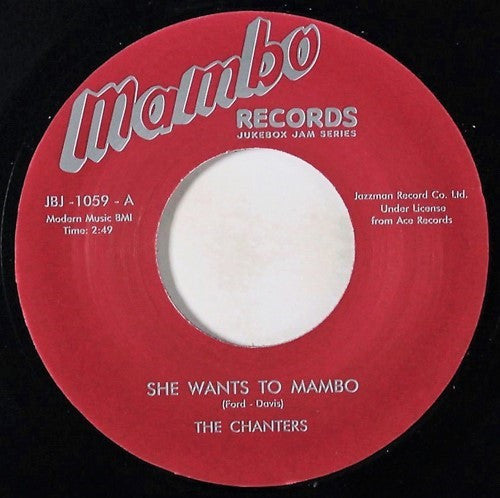 The Chanters (7) / Brother Woodman And The Chanters (7) Featuring Gene Ford (2) : She Wants To Mambo / Watts (7", Single, RE)