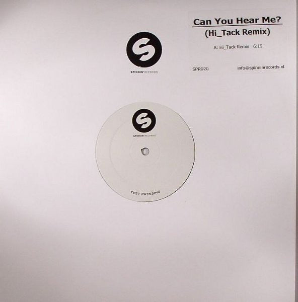 Jean Élan vs. Andrew McCensit : Can You Hear Me? (Hi_Tack Remix) (12", S/Sided, Single, TP)