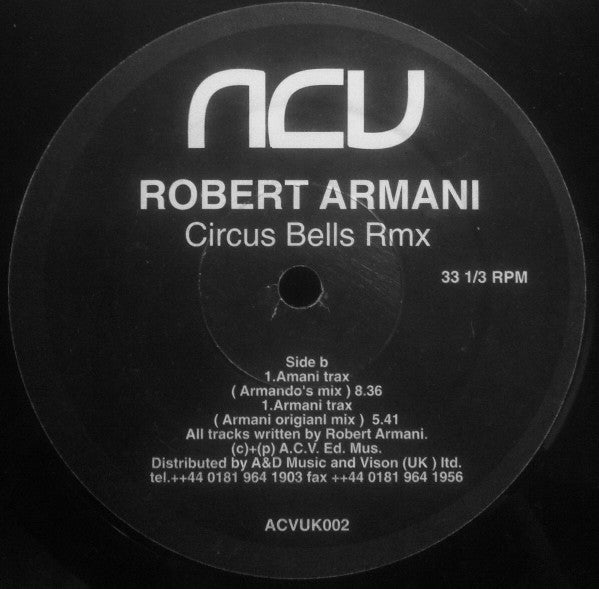 Robert Armani : Circus Bells RMX (12", RE)