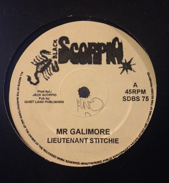 Lieutenant Stitchie / Simpleton : Mr Galimore / Ratings (12")