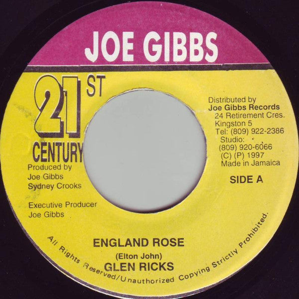 Glen Ricks : England Rose (7")