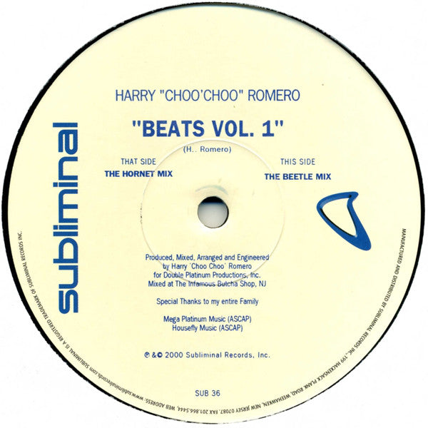 Harry "Choo Choo" Romero : Beats Vol. 1 (12")
