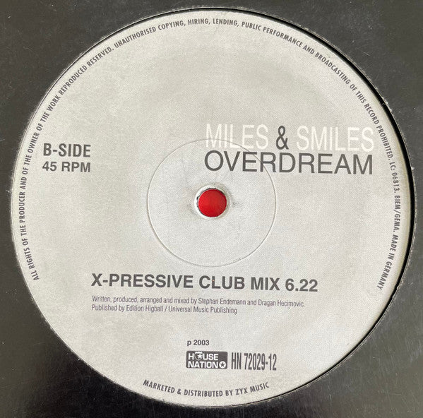 Miles & Smiles : Overdream (12")