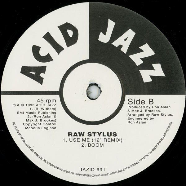 Raw Stylus : Use Me (12", Single)