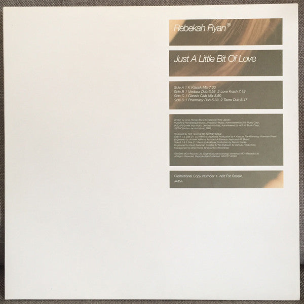 Rebekah Ryan : Just A Little Bit Of Love (Promo 1) (2x12", Promo)