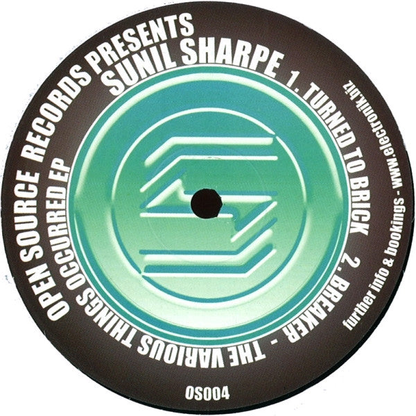 Sebastien Marx / Sunil Sharpe : The Various Things Occurred EP (12", EP)