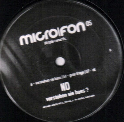 ND : Verstehen Sie Bass? (12")