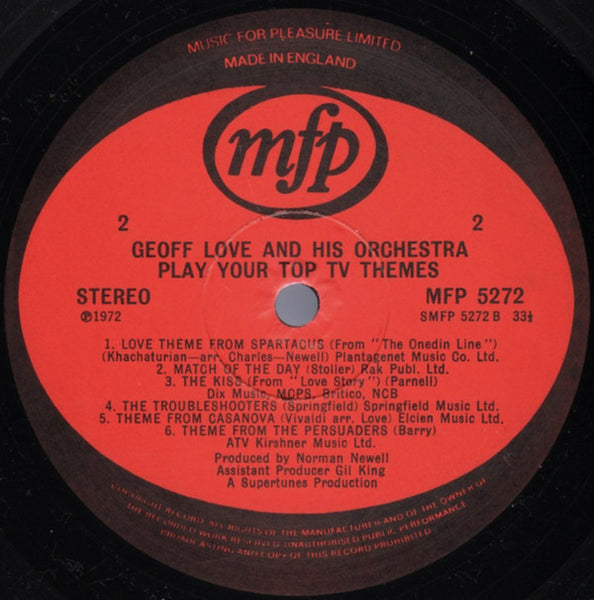 Geoff Love And His Orchestra* : Your Top TV Themes (LP)