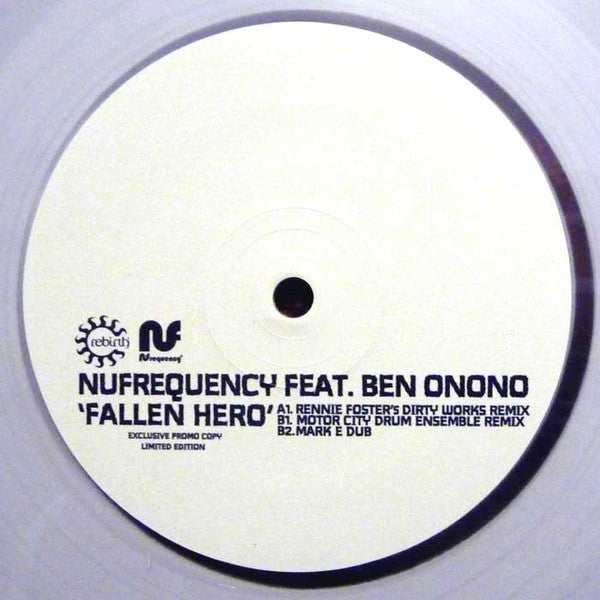 NUfrequency Feat. Ben Onono : Fallen Hero (12", RSD, Ltd, RP, Cle)