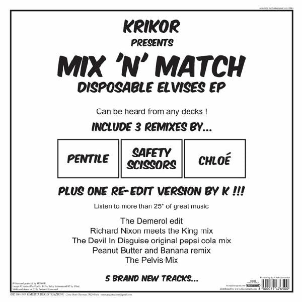 Krikor Kouchian : Disposable Elvises (12")