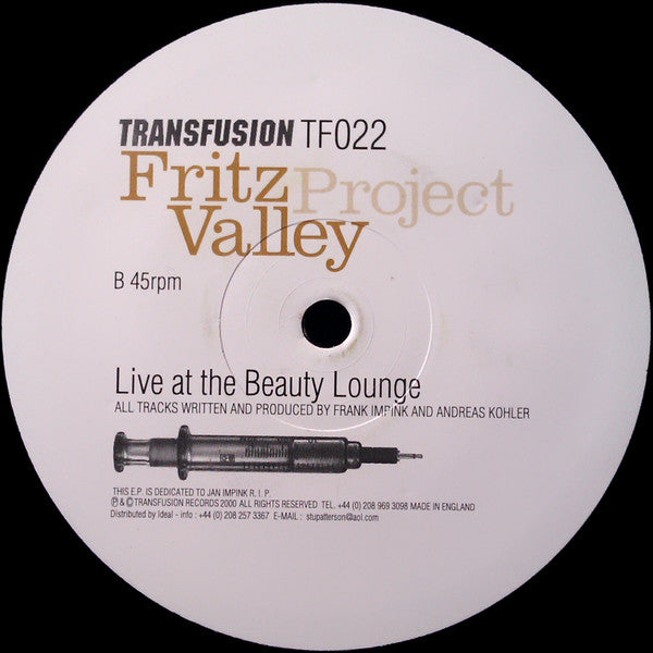 Fritz Valley Project : Sicherheit / Live at the Beauty Lounge (12", EP)