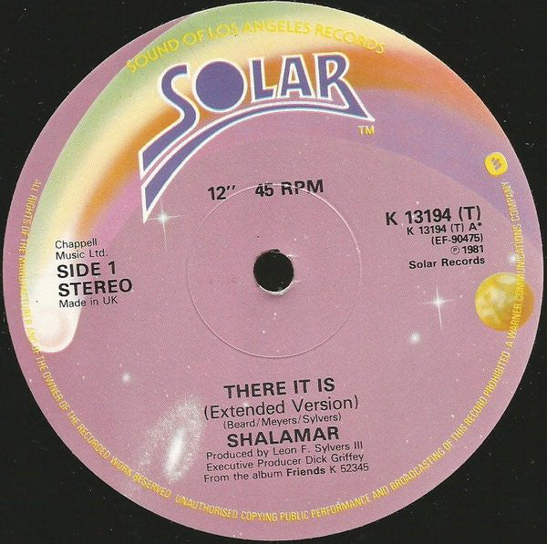 Shalamar : There It Is  (12", Single)