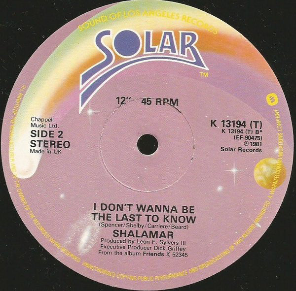 Shalamar : There It Is  (12", Single)