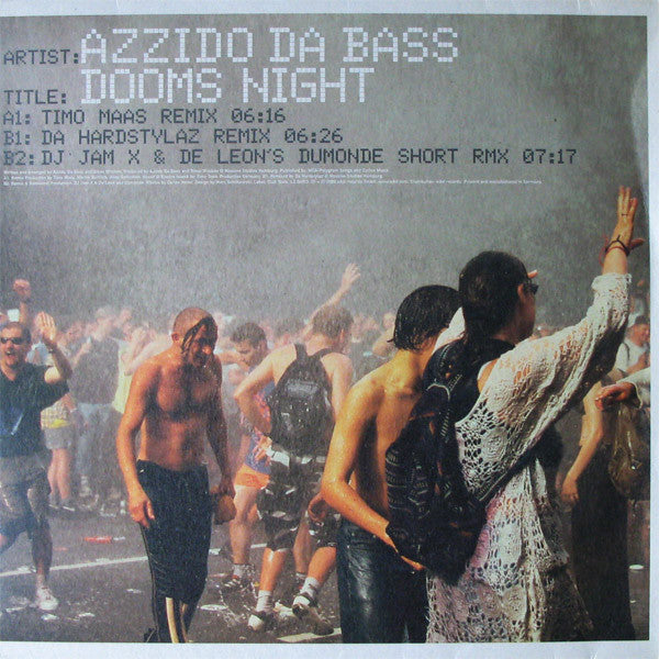 Azzido Da Bass : Dooms Night (12")