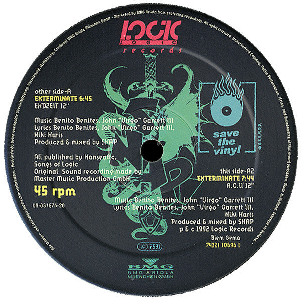 Snap! Featuring Niki Haris!* : Exterminate! (12")