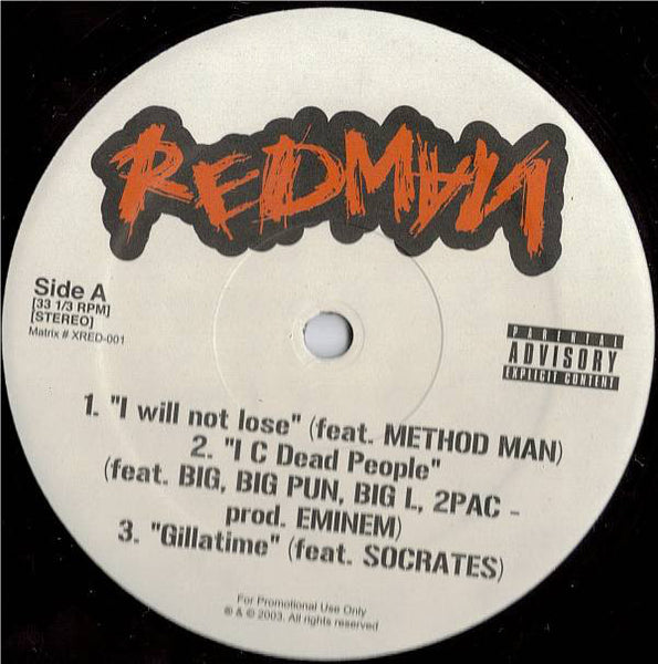 Redman : I Will Not Lose (12", Promo)