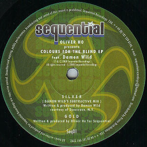 Oliver Ho : Colours For The Blind EP (12", EP)
