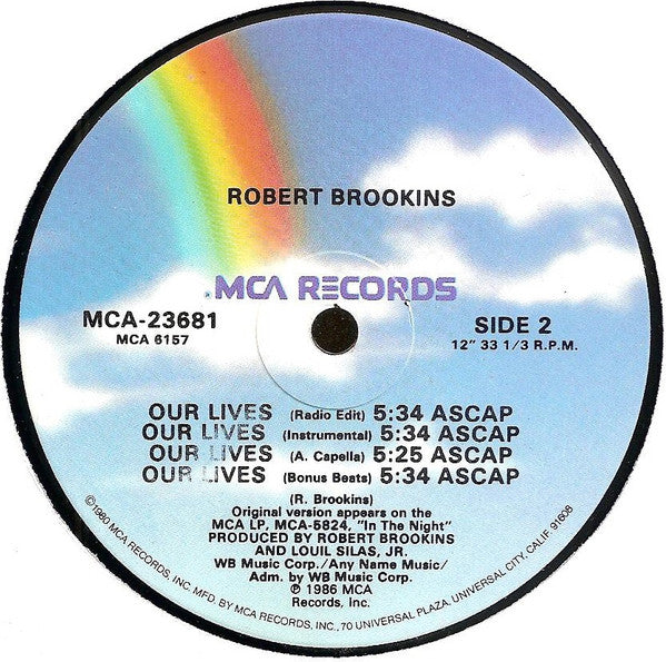 Robert Brookins : Our Lives (12")