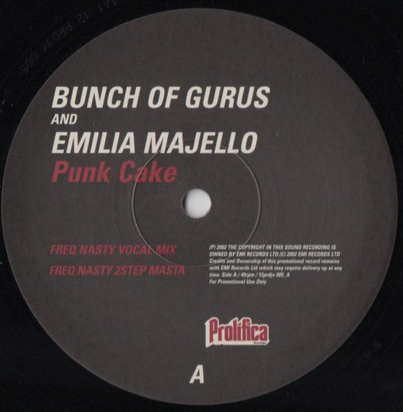 Bunch Of Gurus And Emilia Majello : Punk Cake (12", Promo)