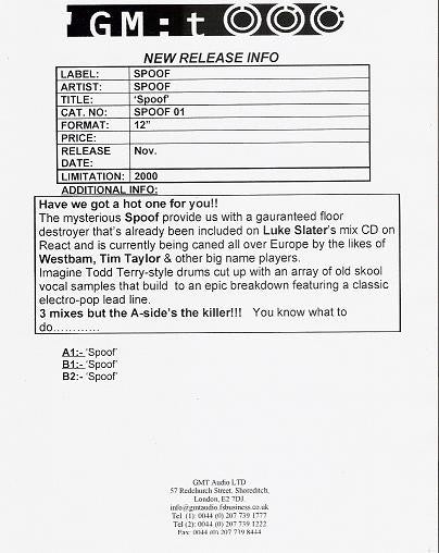 Spoof : Soopa Bass (12")